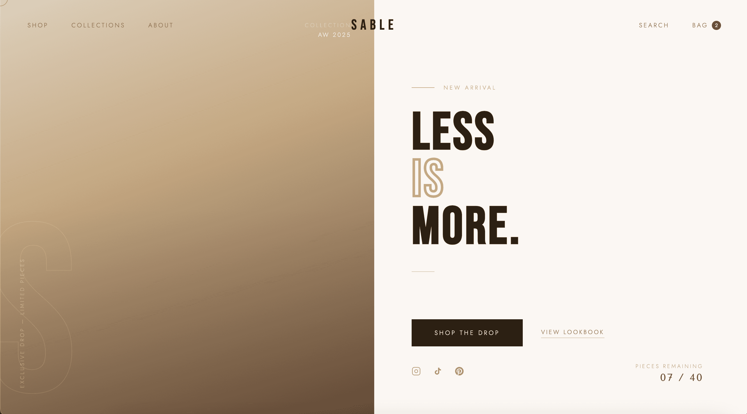 Sable — luxury clothing brand